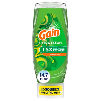 Gain Ultra Clean Ez-squeeze Original Scent Dishwashing Liquid - 14.7 Fl ...