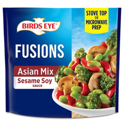 Birds Eye Fusions, Asian Mix Sesame Soy Sauce, Frozen Side Dish, 11 Oz - 11 OZ - Image 1