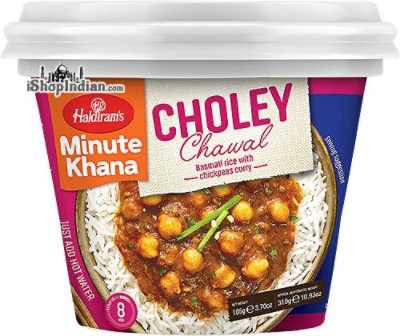 Haldiram's Instant Choley Chawal - Basmati Rice with Chickpeas Curry , 3.7 oz pack - Image 1