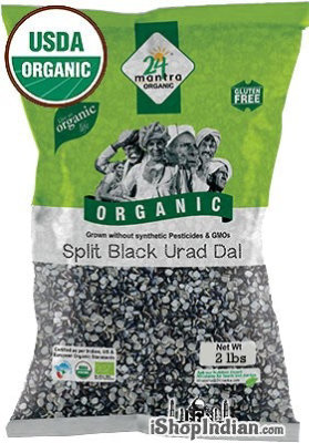 24 Mantra Organic Urad Black Split, 2 lbs bag - Image 1