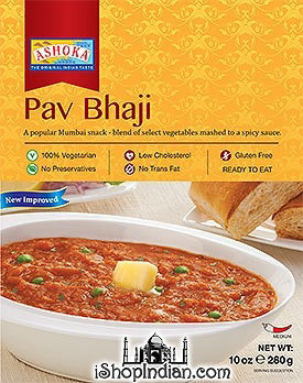 Ashoka Pav Bhaji (Ready-to-Eat), 10 oz box - Image 1