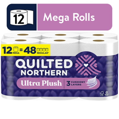 Quilted Northern Ultra Plush Toilet Paper Mega Rolls - 12 Count - Image 1