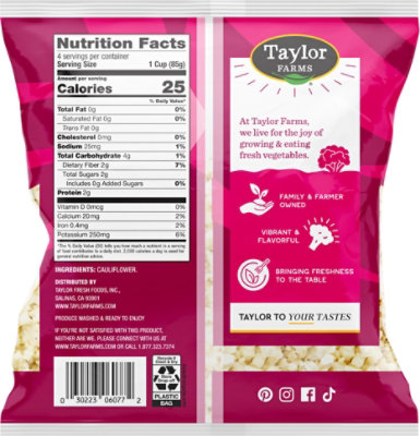 Taylor Farms Riced Cauliflower - 12 Oz - Image 6