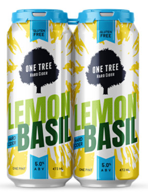 One Tree Lemon Basil Cider Can - 4-16 Fl. Oz. - Image 1