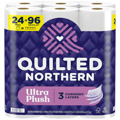 Quilted Northern Ultra Plusha Toilet Paper Mega Rolls - 24 Count - Image 2