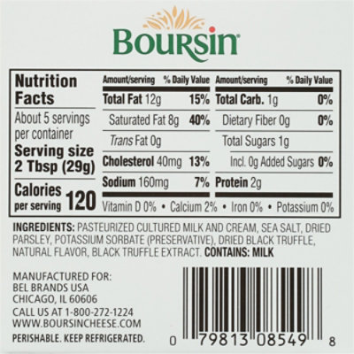 Boursin Black Truffle & Sea Salt Cheese Spread - 5.3 Oz - Image 3