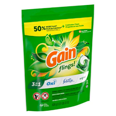 Gain Flings 3 In 1 Detergent Original - 31 CT - Image 6