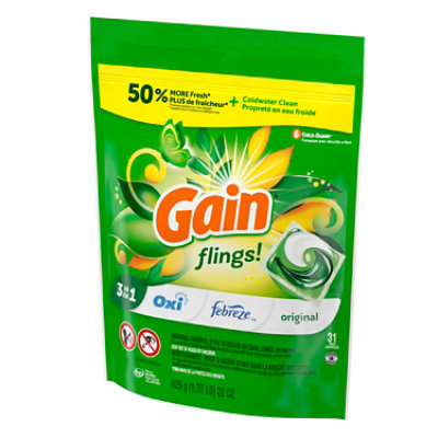 Gain Flings 3 In 1 Detergent Original - 31 CT - Image 7