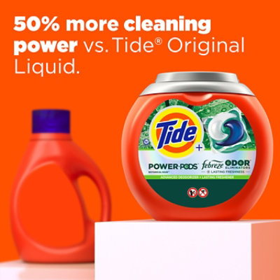 Tide Power Pods Plus Febreze Odor Eliminators Lasting Freshness, Botanical Rain - 25 Ct - 25 CT - Image 2