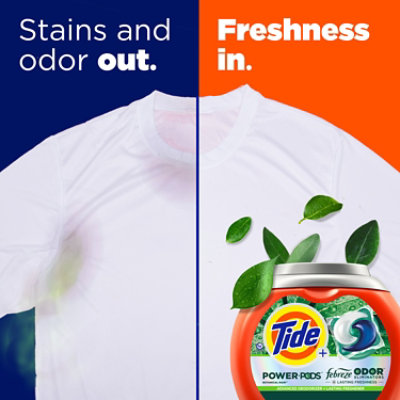 Tide Power Pods Plus Febreze Odor Eliminators Lasting Freshness, Botanical Rain - 25 Ct - 25 CT - Image 3