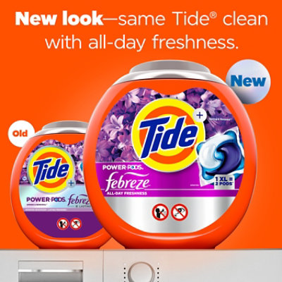 Tide Power Pods Plus Febreze Odor Eliminators Lasting Freshness, Spring & Renewal - 25 Ct. - 25 CT - Image 2