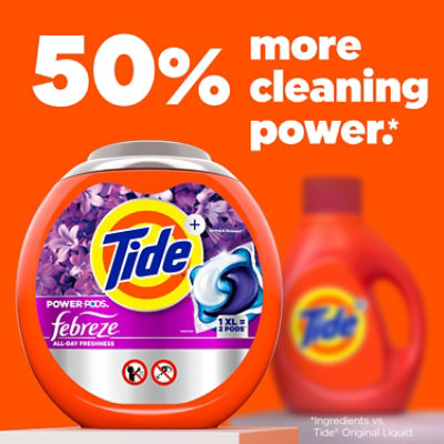 Tide Power Pods Plus Febreze Odor Eliminators Lasting Freshness, Spring & Renewal - 25 Ct. - 25 CT - Image 7