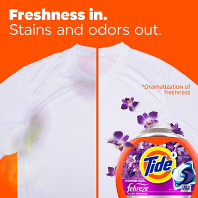 Tide Power Pods Plus Febreze Odor Eliminators Lasting Freshness, Spring & Renewal - 25 Ct. - 25 CT - Image 3