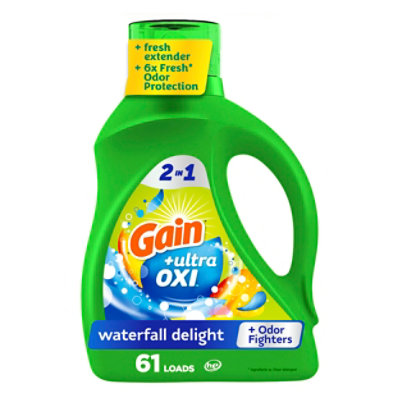 Gain Liquid Laundry Detergent Plus Ultra Oxi Waterfall Delight - 88 Fl. Oz.