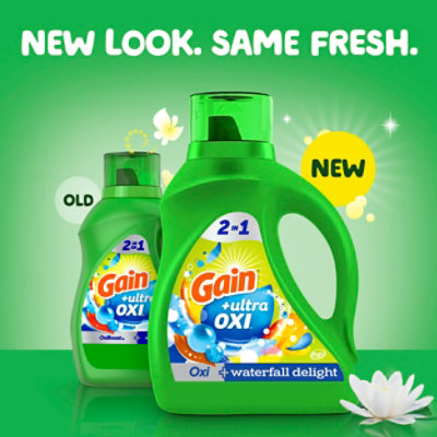 Gain Liquid Laundry Detergent Plus Ultra Oxi Waterfall Delight - 88 Fl. Oz. - 88 FZ - Image 2