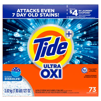 Tide Ultra Oxi Powder Laundry Detergent, Original Scent - 127 Oz. - 127 OZ - Image 6