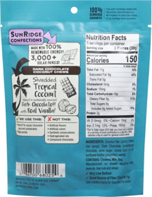 Sunridge Dark Chocolate Coconut Chew - 5.5 Oz - Image 6