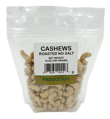 Hines Roasted No Salt Cashews - 10 Oz - Image 1