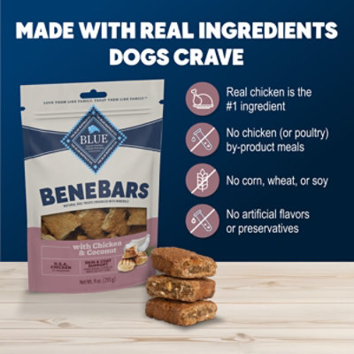 Blue Benefit Bar Immune Chicken and Coconut Dog Treats - 9 Oz. - Image 7