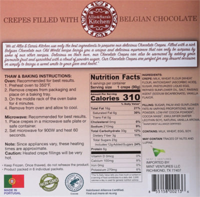 Allie N Saras Kitchen Crepes Belgian Chocolate - 19 OZ - Image 6