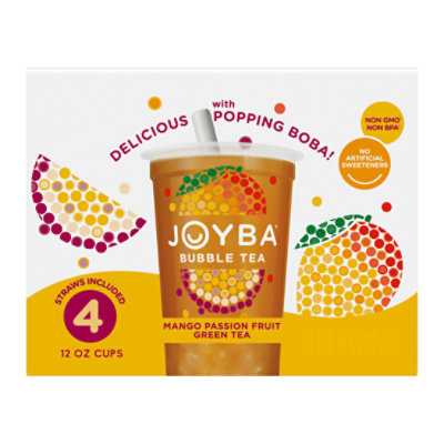 Joyba Mango Passionfruit Green Bubble Tea - 4-12 FZ - Image 1