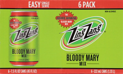 Zing Zang Bloody Mary Mix Can - 6-7.5 FZ - Image 6