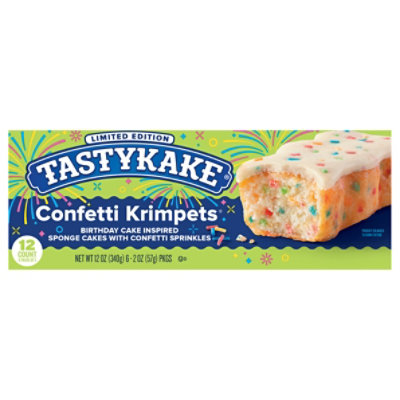 Tastykake Confetti Krimpets Birthday Cake Inspired Snack Sponge Cakes - 6-2 Count - Image 3