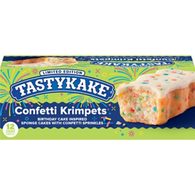 Tastykake Confetti Krimpets Birthday Cake Inspired Snack Sponge Cakes - 6-2 Count - Image 2