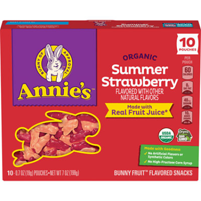 Annies Homegrown Fruit Snack Summer Strawberry Bunny - 7 OZ - Image 2