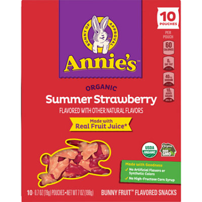 Annies Homegrown Fruit Snack Summer Strawberry Bunny - 7 OZ - Image 6