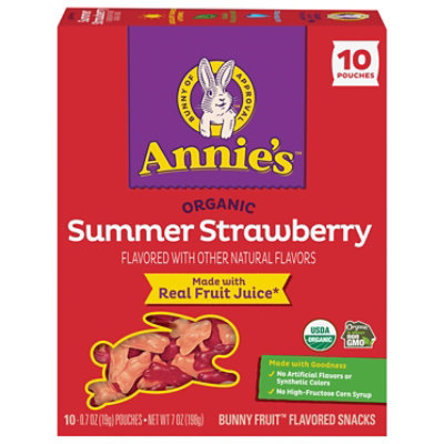 Annies Homegrown Fruit Snack Summer Strawberry Bunny - 7 OZ - Image 1