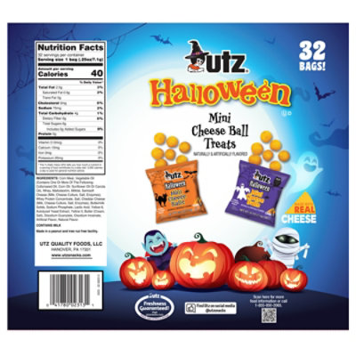 Utz Halloween Mini Cheeseballs 32ct - 32 CT - Image 6