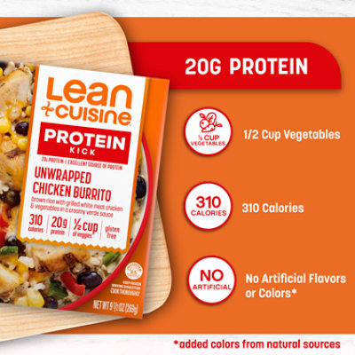 Lean Cuisine Unwrapped Burrito Frozen Meal 9.5oz - 9.5 OZ - Image 2