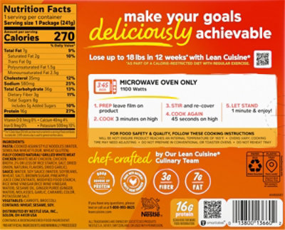Lean Cuisine Teriyaki Chicken Frozen Meal 8.5oz - 8.5 OZ - Image 6