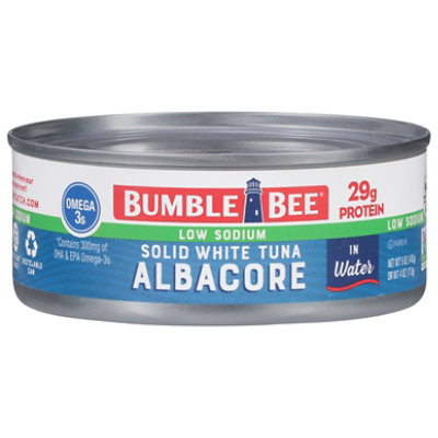 Bumble Bee 5oz Solid White Albacore In Water Low Salt Can Ea - 5 OZ - Image 3