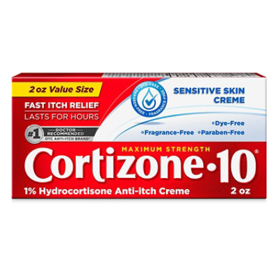 Cortizone 10 Max Strength Sensitive Skin Anti Itch Creme 2 Ounce Tube - 2 OZ - Image 1