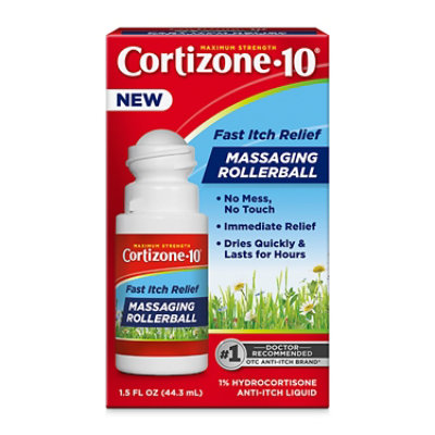 Cortizone 10 No Mess Max Strength Fast Itch Relief 1.5 Ounce Liquid Rollerball - 1.5 FZ - Image 2