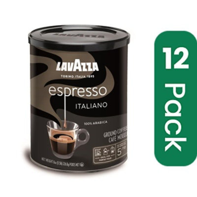 Lavazza Ground Coffee - Espresso Canned 8 Oz (Pack of 12) - Image 1