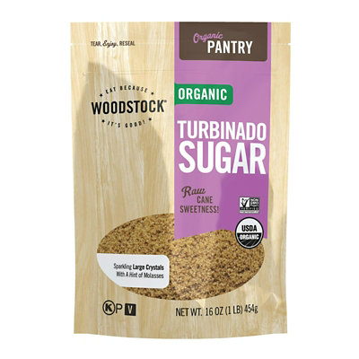 Woodstock Organic Turbinado Sugar - 16 oz (Pack of 12) - Image 1