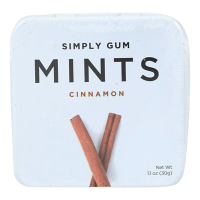 Simply Gum Cinnamon Mints - 30 Count (Pack of 6) - Image 1