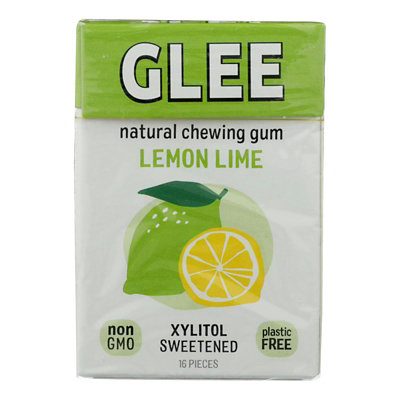 Glee Gum Chewing Gum - Lemon Lime - Sugar Free - 16 Pieces (Pack of 12) - Image 1