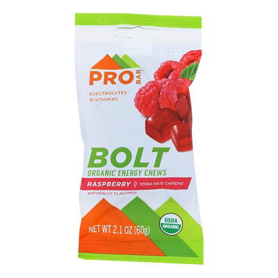 Probar Bolt Energy Chews - Organic Raspberry - 2.1 oz (Pack of 12) - Image 1