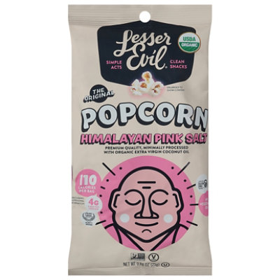 Lesser Evil Popcorn Bag Himalayan Pink Salt Organic - 0.88 OZ - Image 3