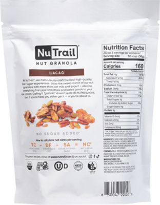 Nutrail Granola Keto Cacao - 8 OZ - Image 6