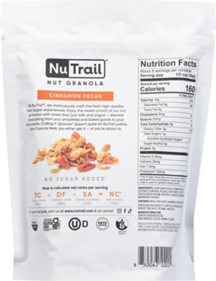 Nutrail Granola Keto Cinnamon Pecan - 8 OZ - Image 6