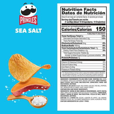 Pringles Harvest Blends Potato Crisps Chips Sea Salt Lunch Snacks - 5.5 Oz - Image 7