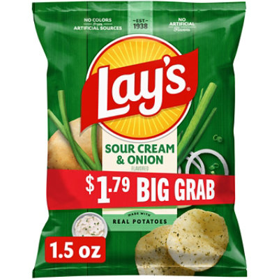 Lays Potato Chips Sour Cream & Onion 1.5oz - 1.5 OZ - Image 2