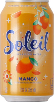 Soleil Sparkling Water Mango - 12 Fl. Oz. - Image 6