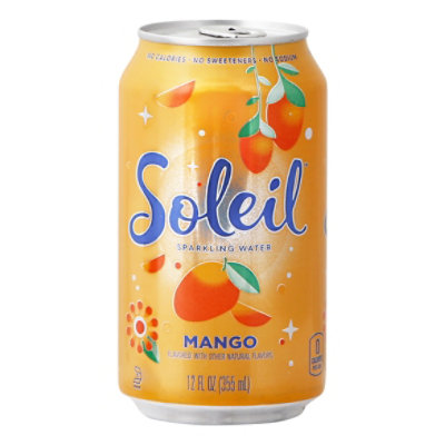 Soleil Sparkling Water Mango - 12 Fl. Oz. - Image 1