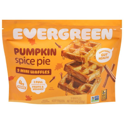 Evergreen Waffles Pumpkin And Pecan Frozen - 9 OZ